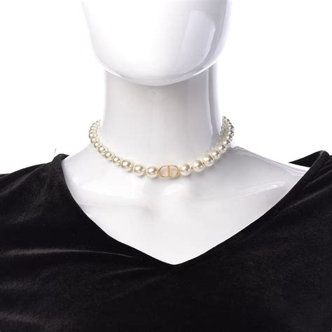 30 montaigne dior necklace|dior pearl choker.